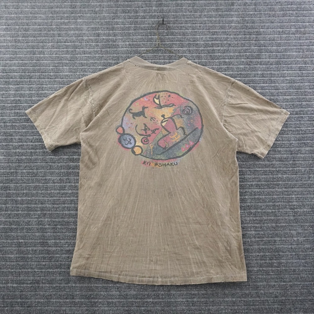 Vintage 90s Crazy Shirts T-Shirt Mens XL Brown Waikoloa Hawaii Graphic
